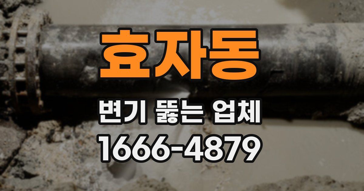 효자동 변기 뚫는 업체