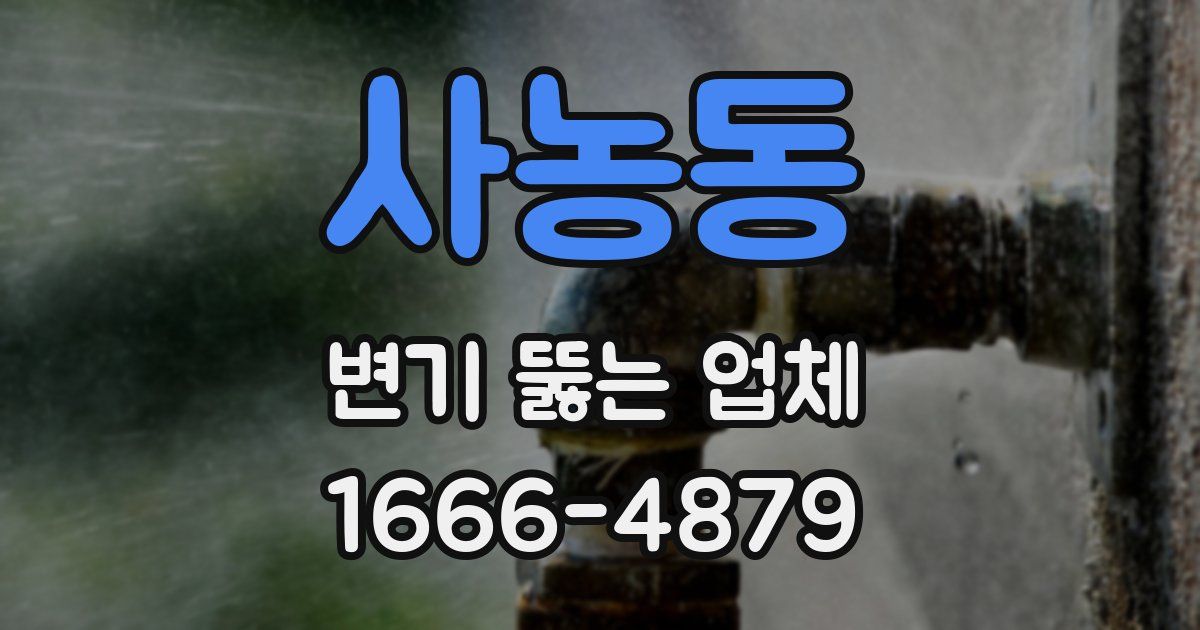 사농동 변기 뚫는 업체