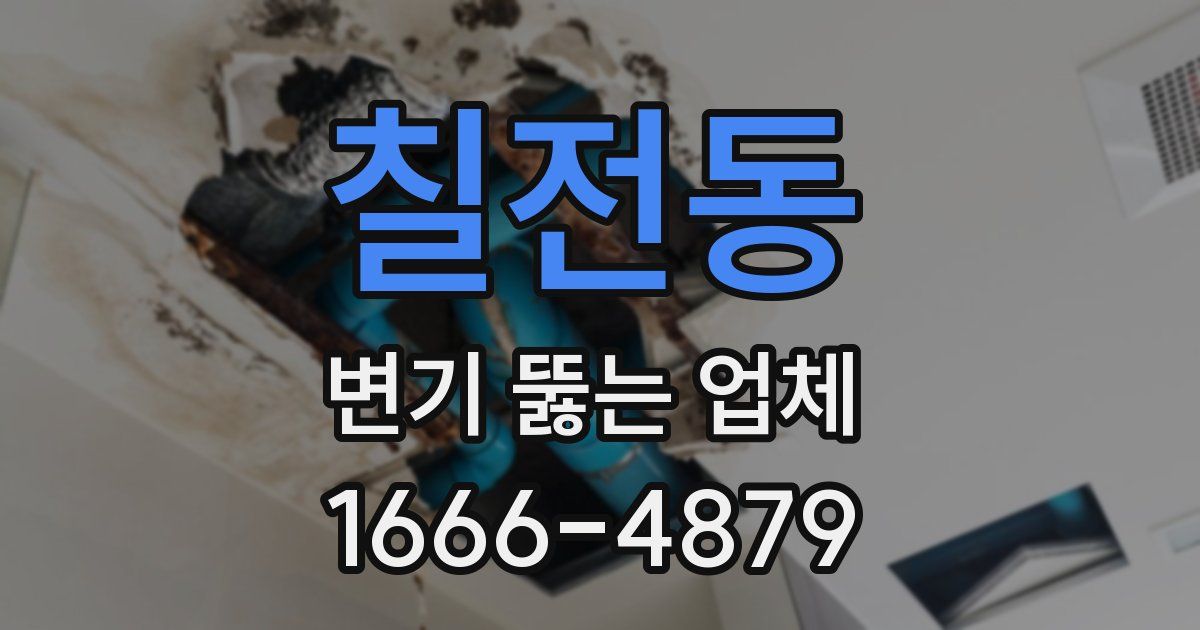 칠전동 변기 뚫는 업체