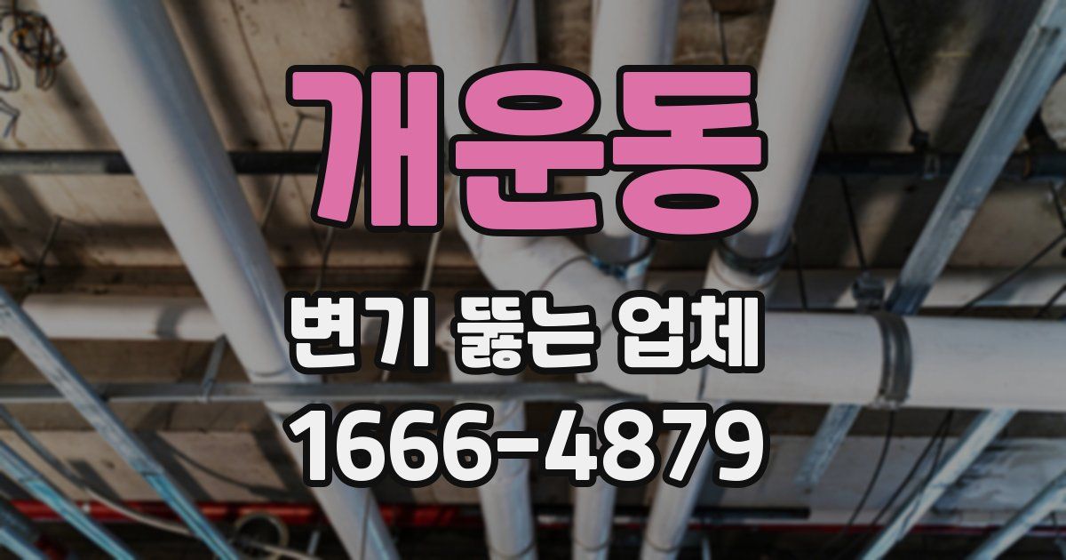 개운동 변기 뚫는 업체