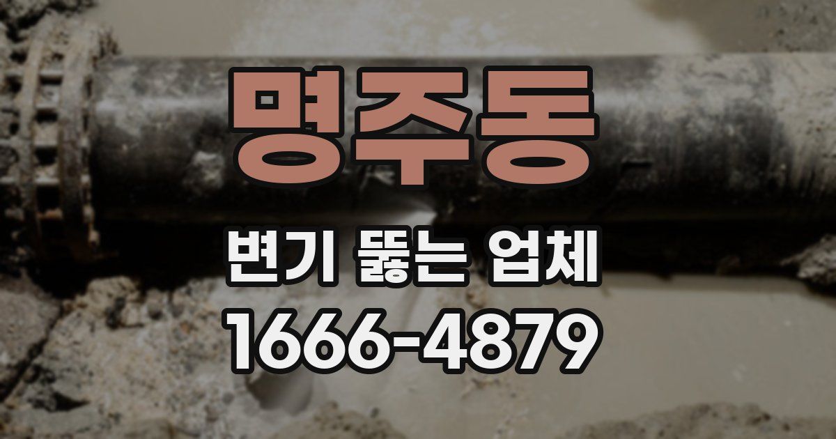 명주동 변기 뚫는 업체