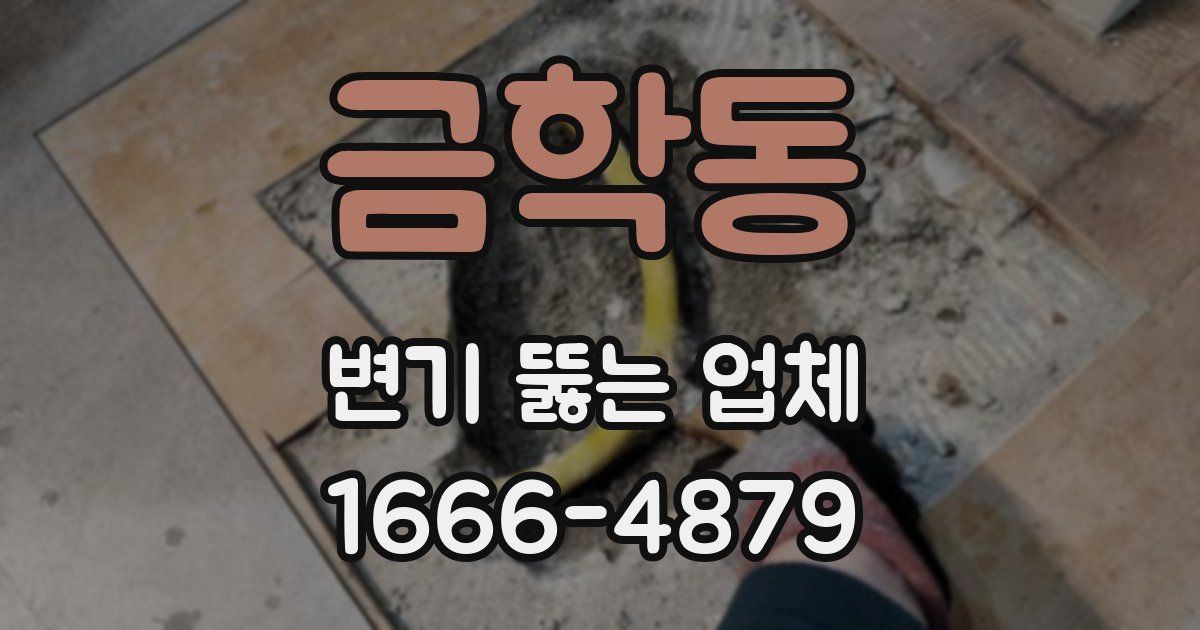 금학동 변기 뚫는 업체