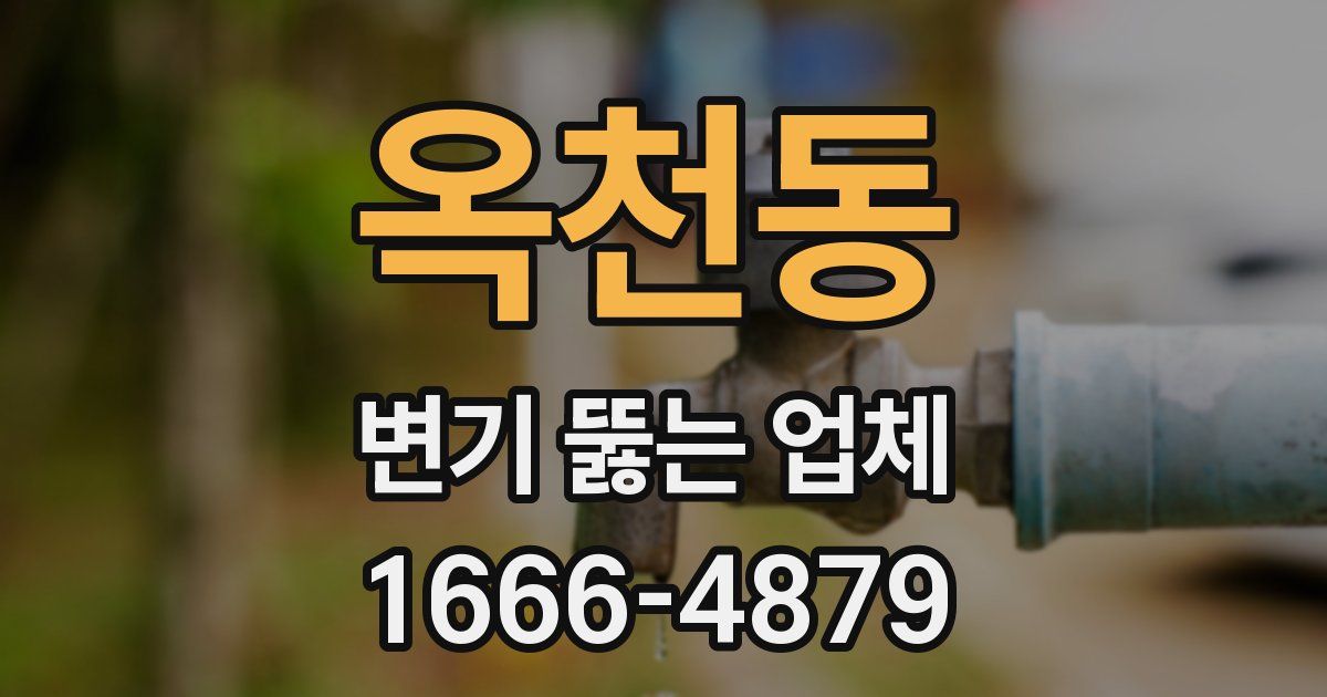 옥천동 변기 뚫는 업체