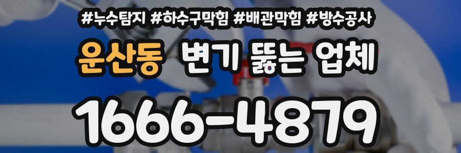 운산동 변기 뚫는 업체