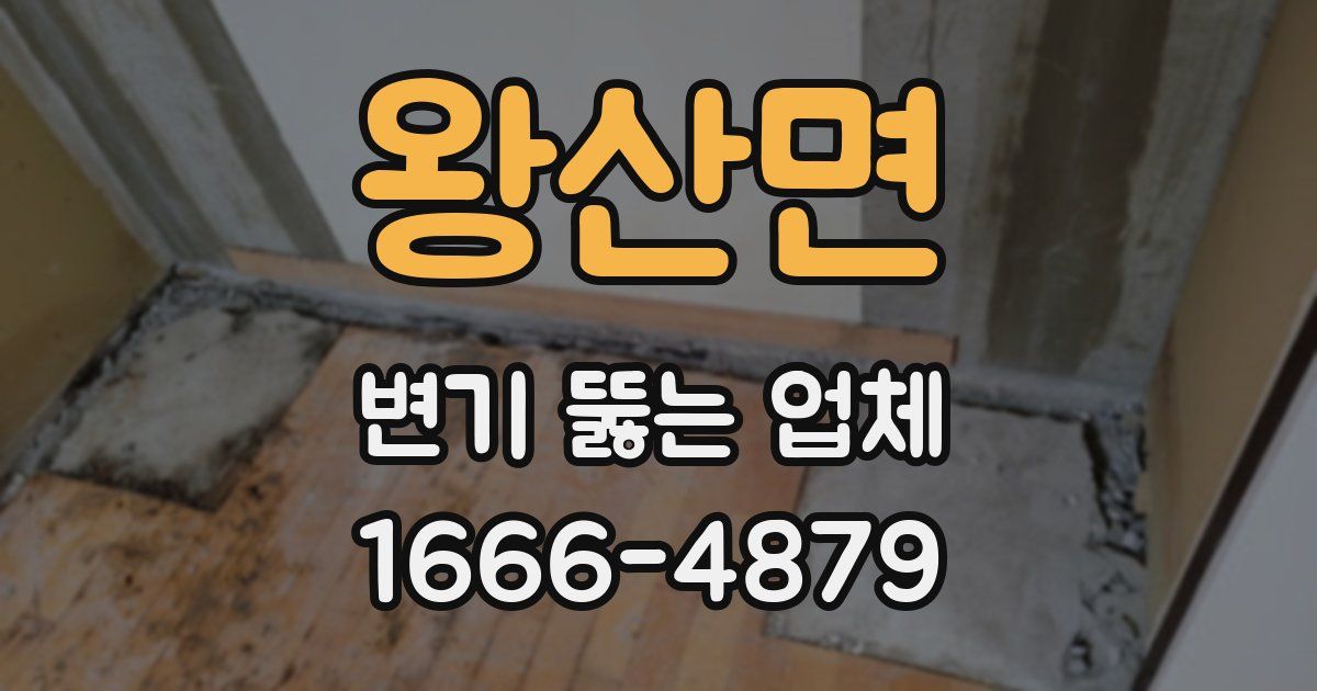 왕산면 변기 뚫는 업체
