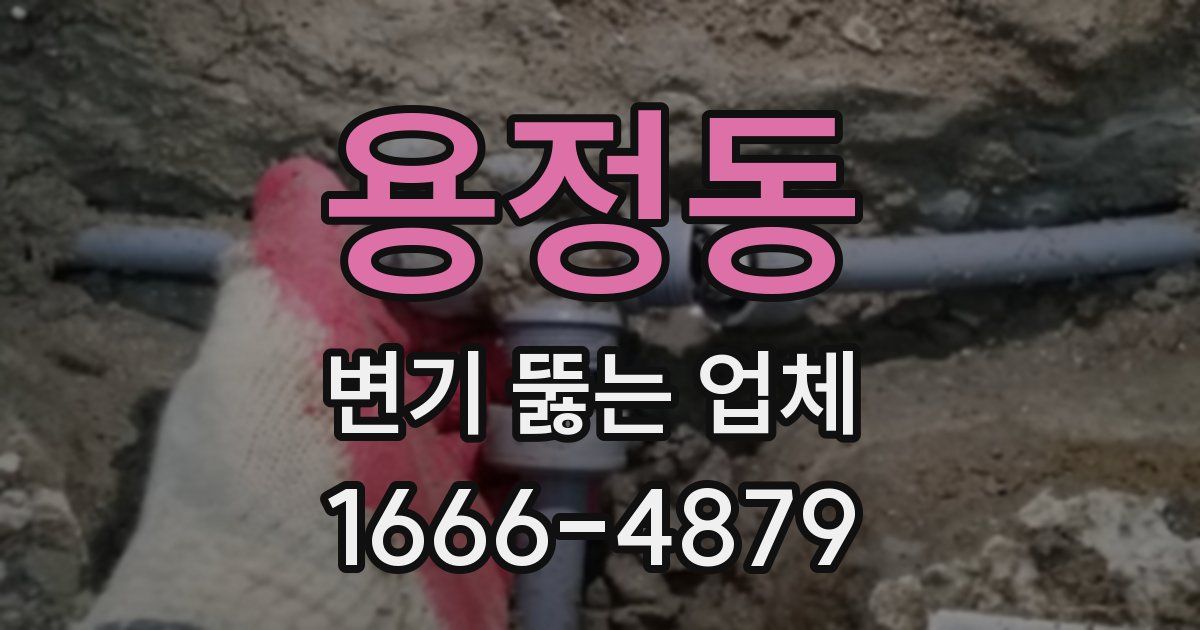 용정동 변기 뚫는 업체