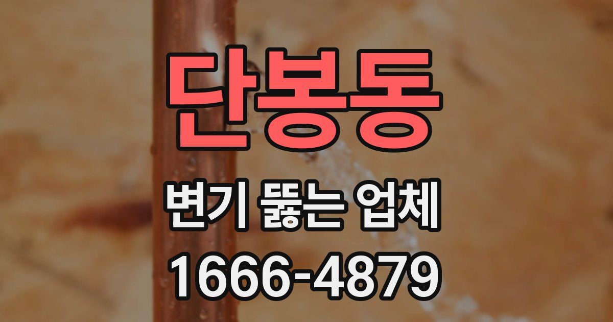 단봉동 변기 뚫는 업체