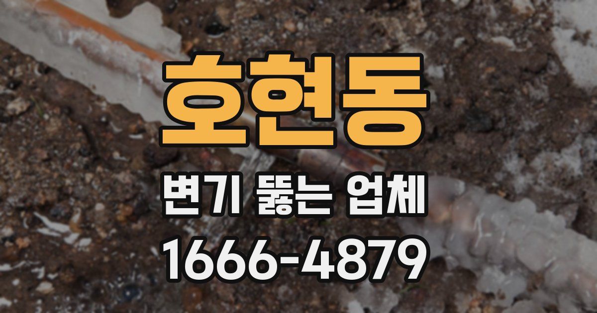호현동 변기 뚫는 업체