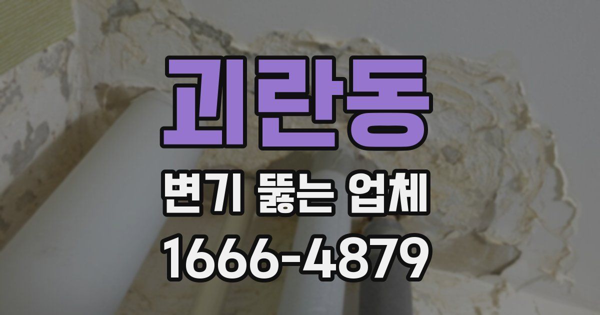 괴란동 변기 뚫는 업체