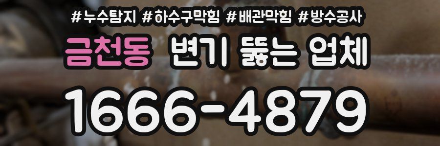 금천동 변기 뚫는 업체