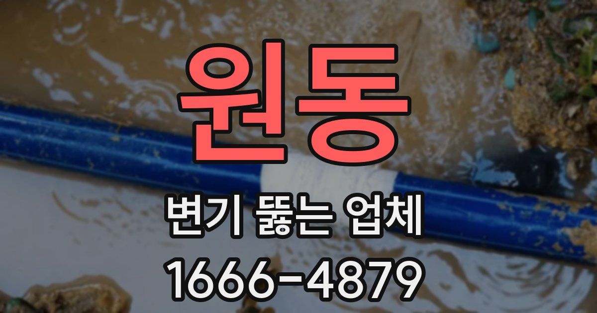 원동 변기 뚫는 업체