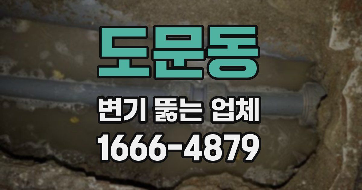 도문동 변기 뚫는 업체