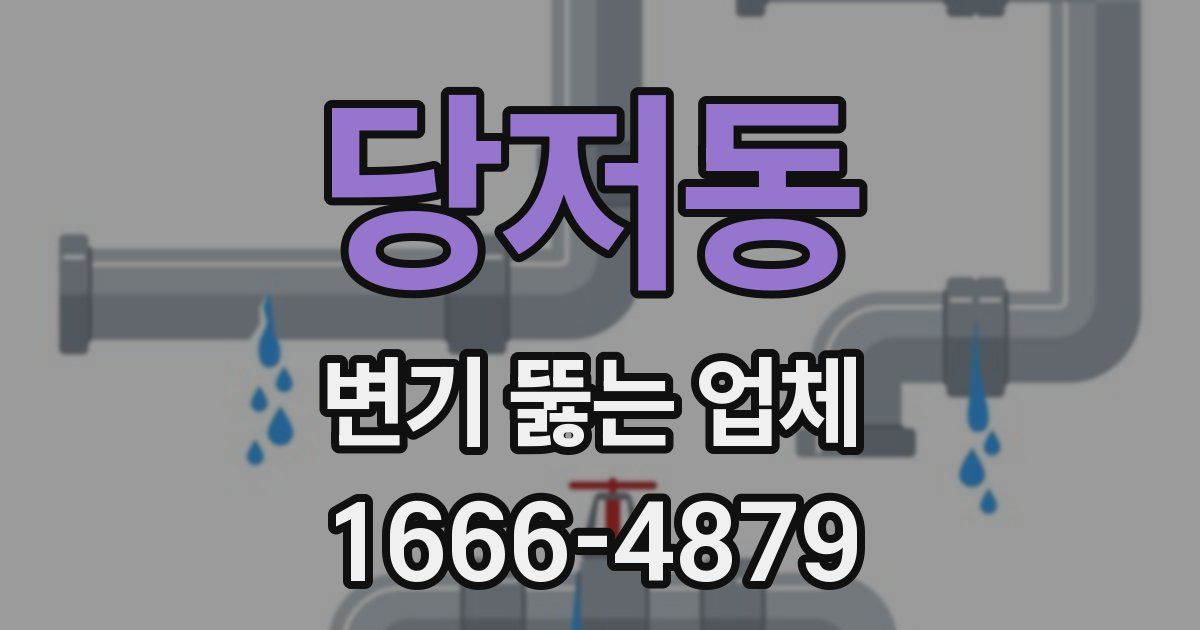 당저동 변기 뚫는 업체