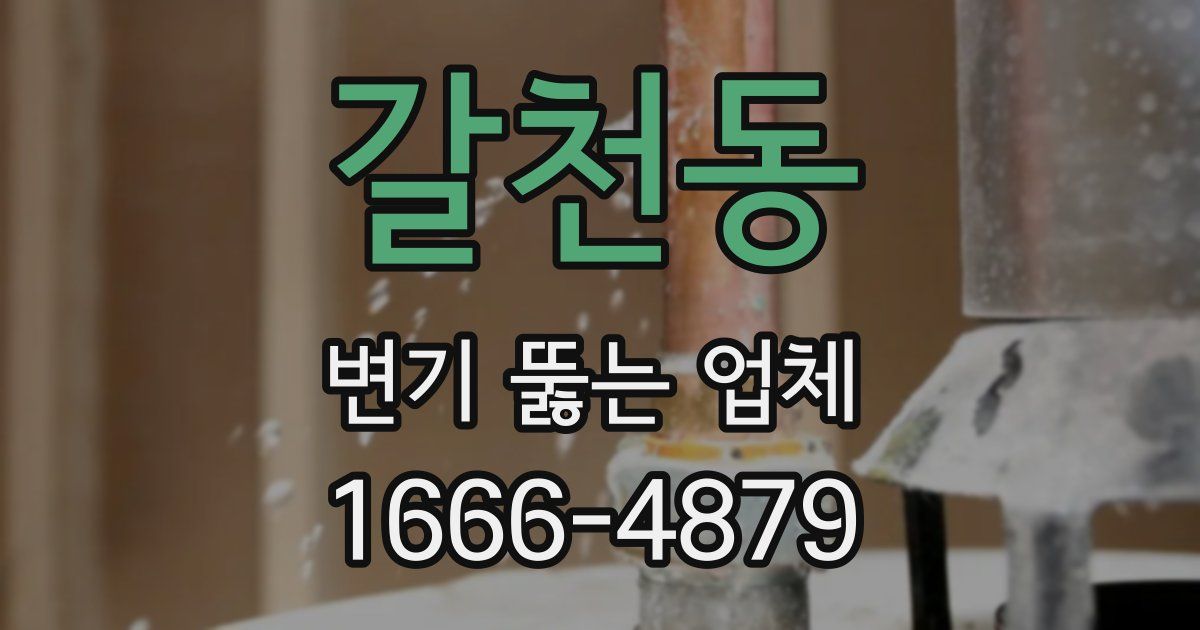 갈천동 변기 뚫는 업체