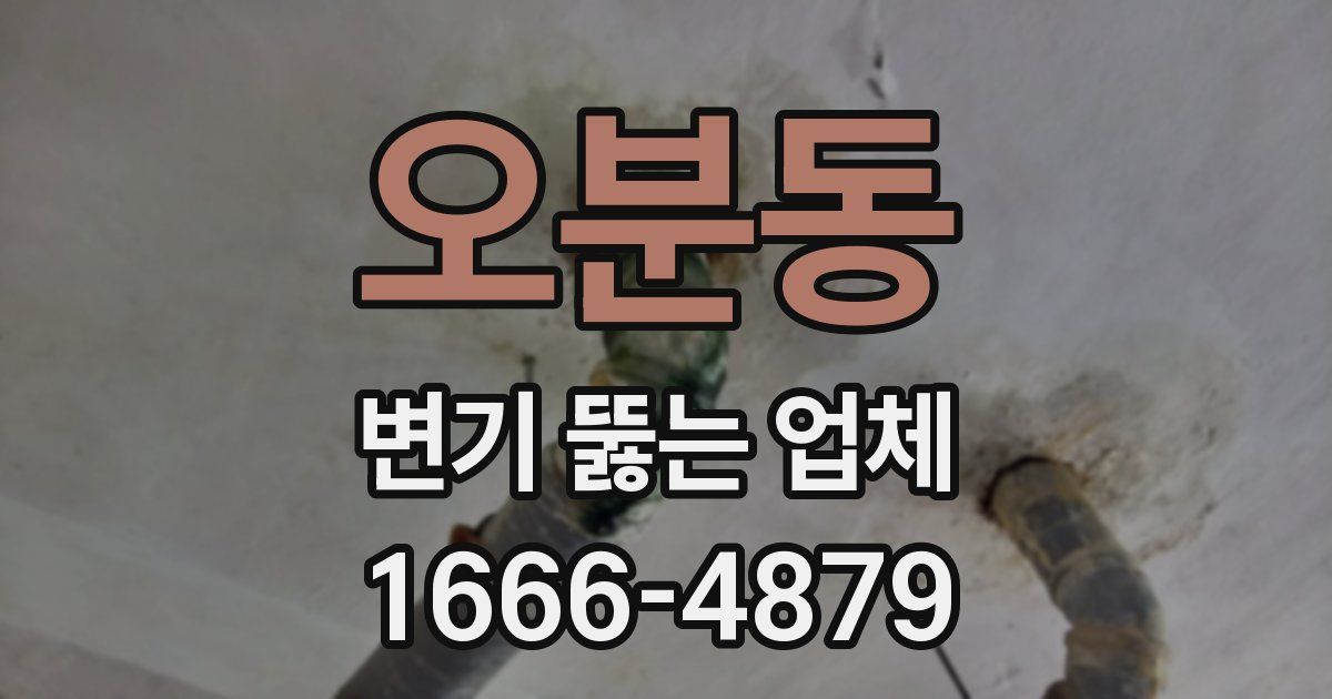 오분동 변기 뚫는 업체