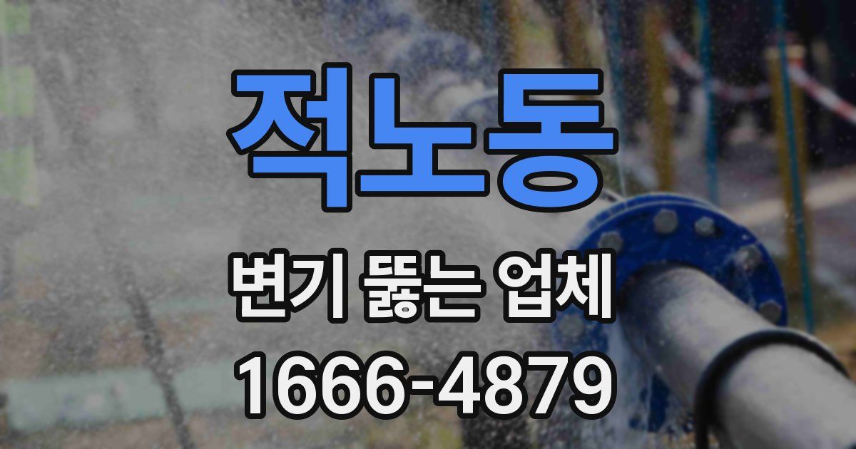 적노동 변기 뚫는 업체