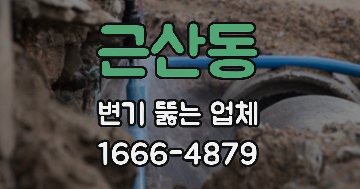 근산동 변기 뚫는 업체