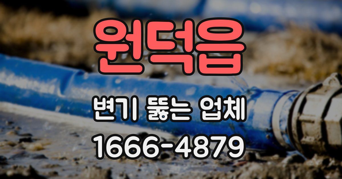 원덕읍 변기 뚫는 업체
