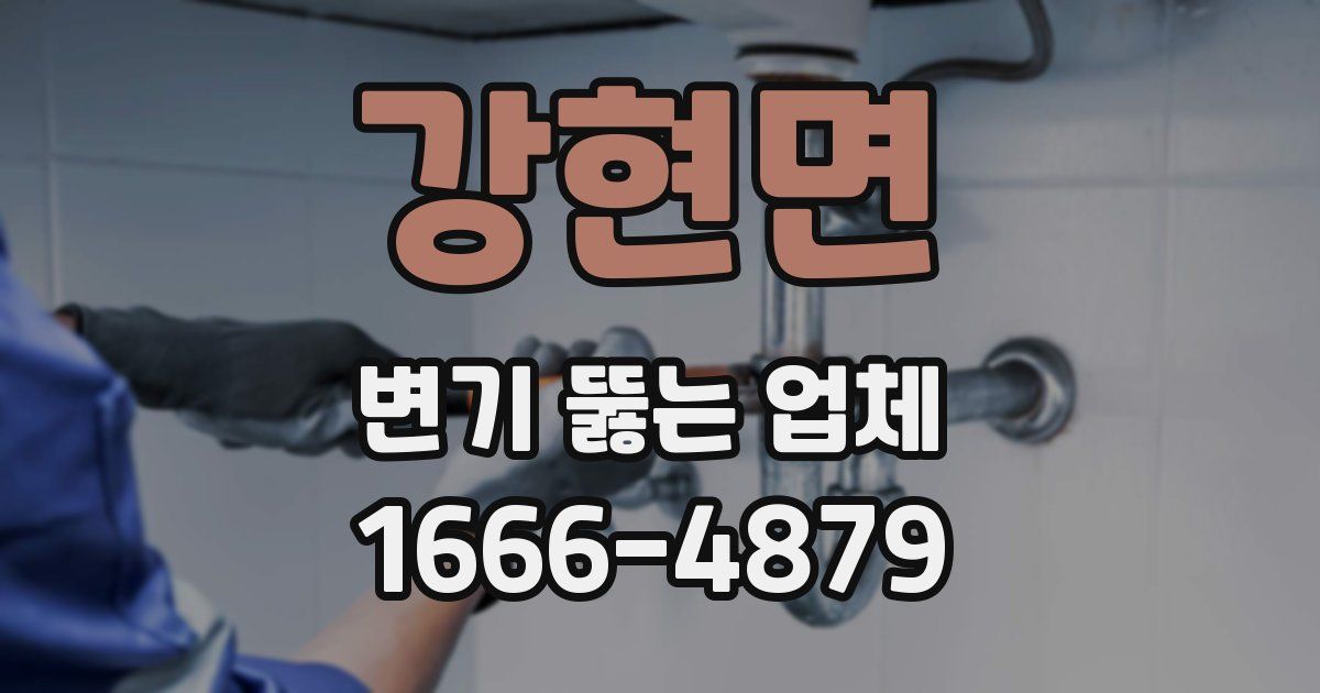 강현면 변기 뚫는 업체