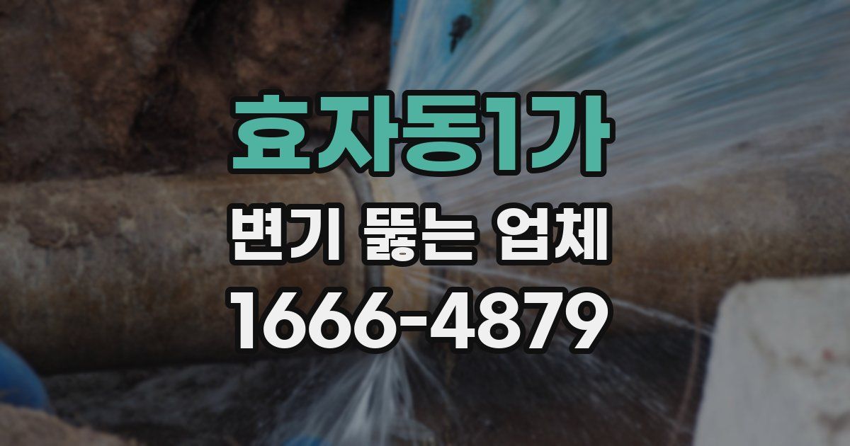 효자동1가 변기 뚫는 업체