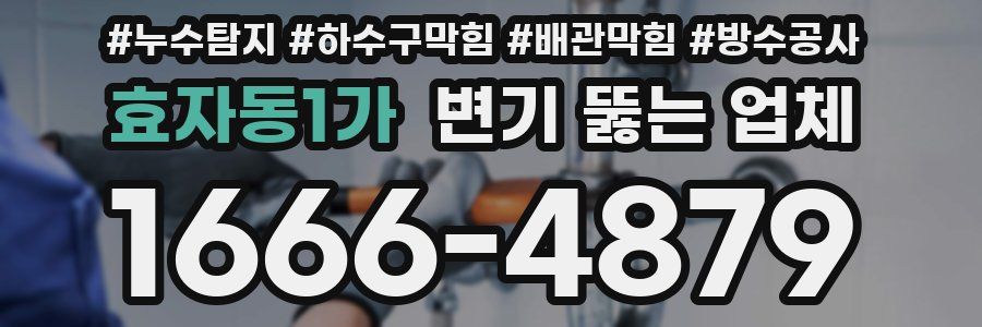 효자동1가 변기 뚫는 업체