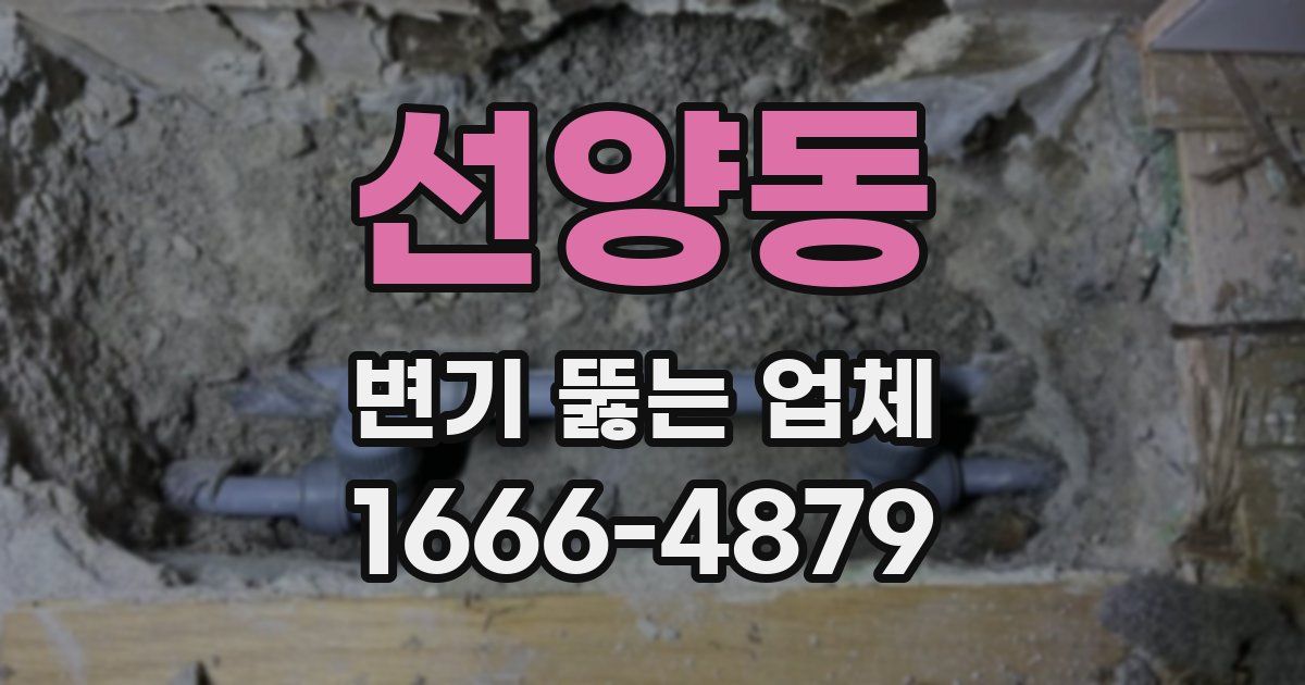 선양동 변기 뚫는 업체
