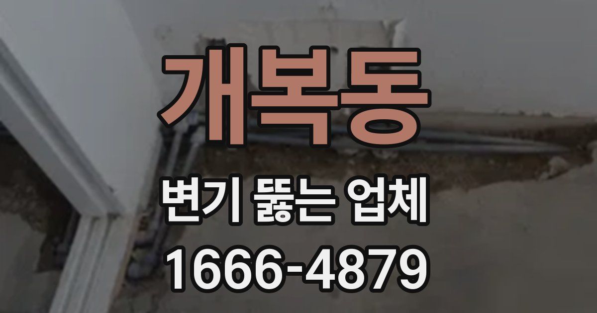 개복동 변기 뚫는 업체