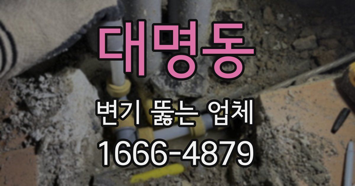 대명동 변기 뚫는 업체