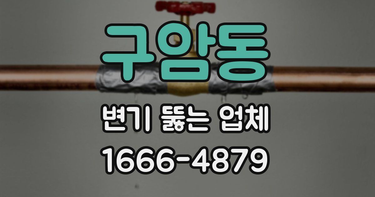 구암동 변기 뚫는 업체