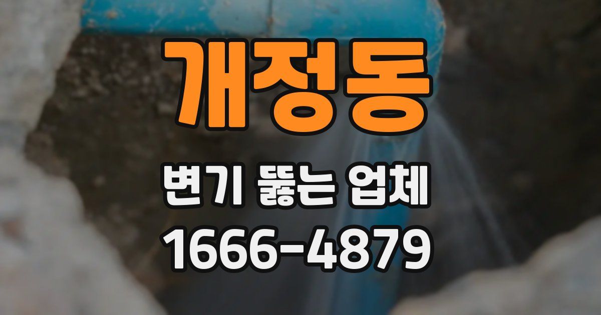 개정동 변기 뚫는 업체