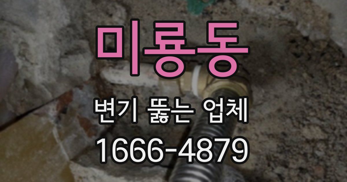 미룡동 변기 뚫는 업체
