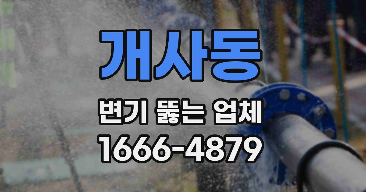 개사동 변기 뚫는 업체