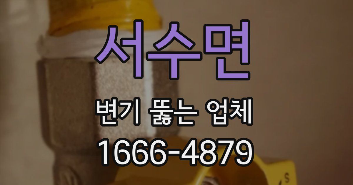 서수면 변기 뚫는 업체
