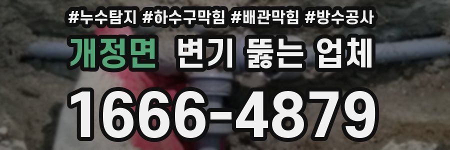 개정면 변기 뚫는 업체