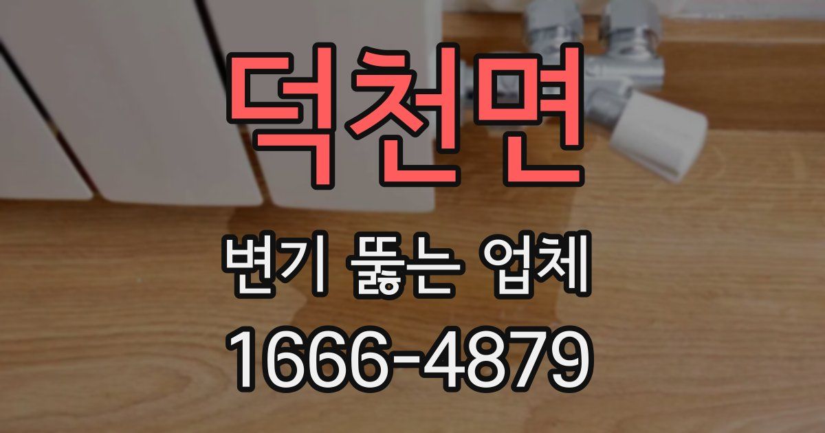 덕천면 변기 뚫는 업체
