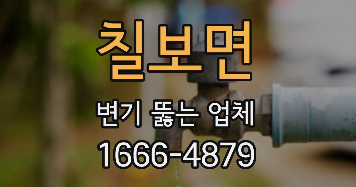 칠보면 변기 뚫는 업체