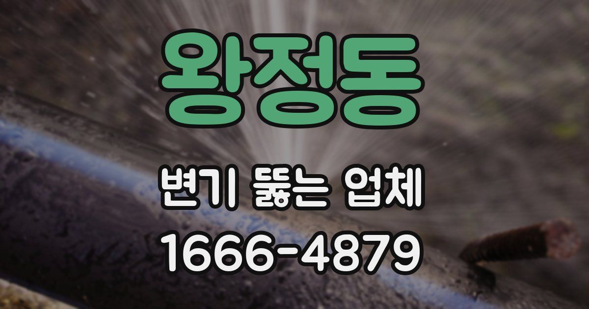 왕정동 변기 뚫는 업체