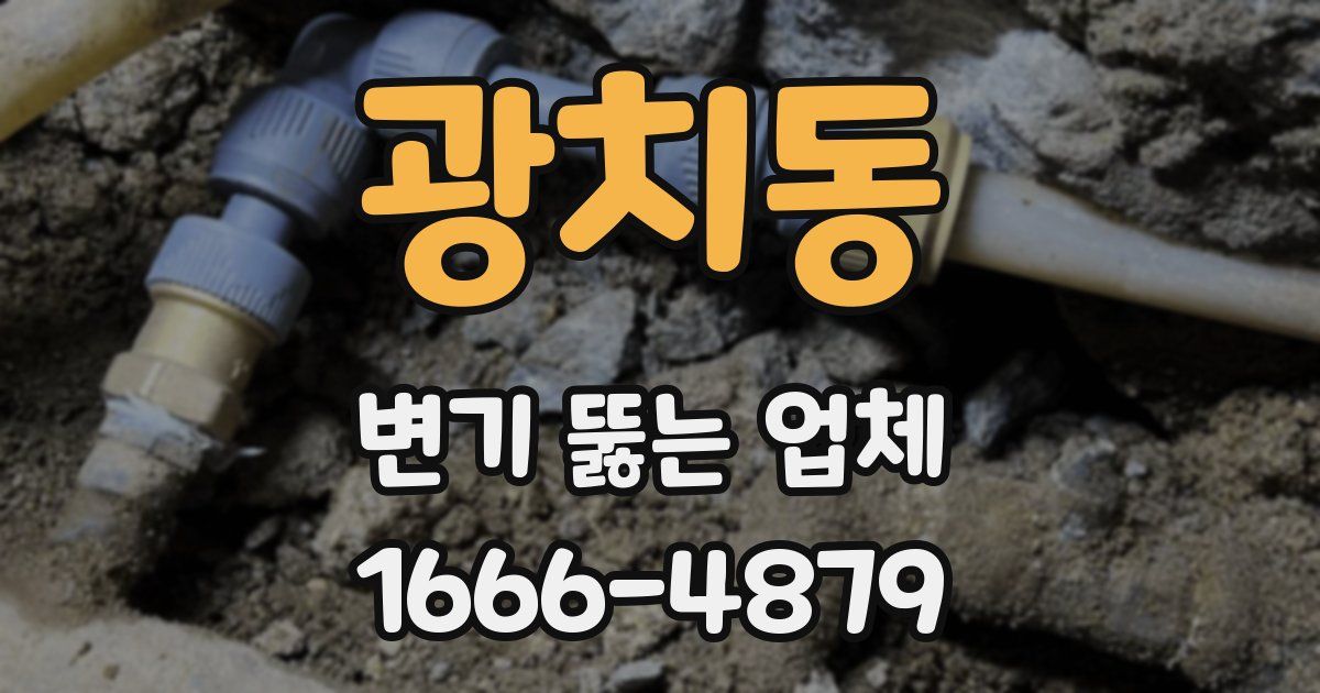 광치동 변기 뚫는 업체