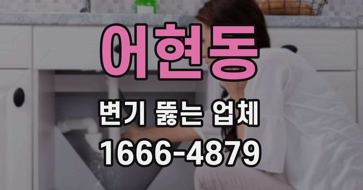 어현동 변기 뚫는 업체
