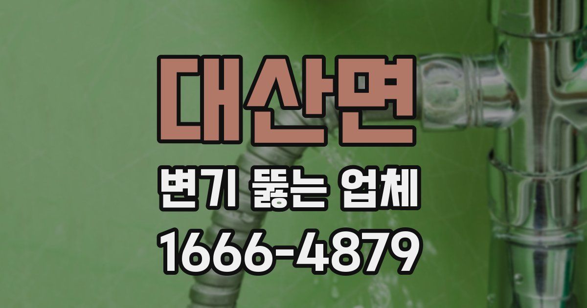 대산면 변기 뚫는 업체