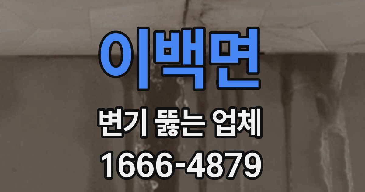 이백면 변기 뚫는 업체