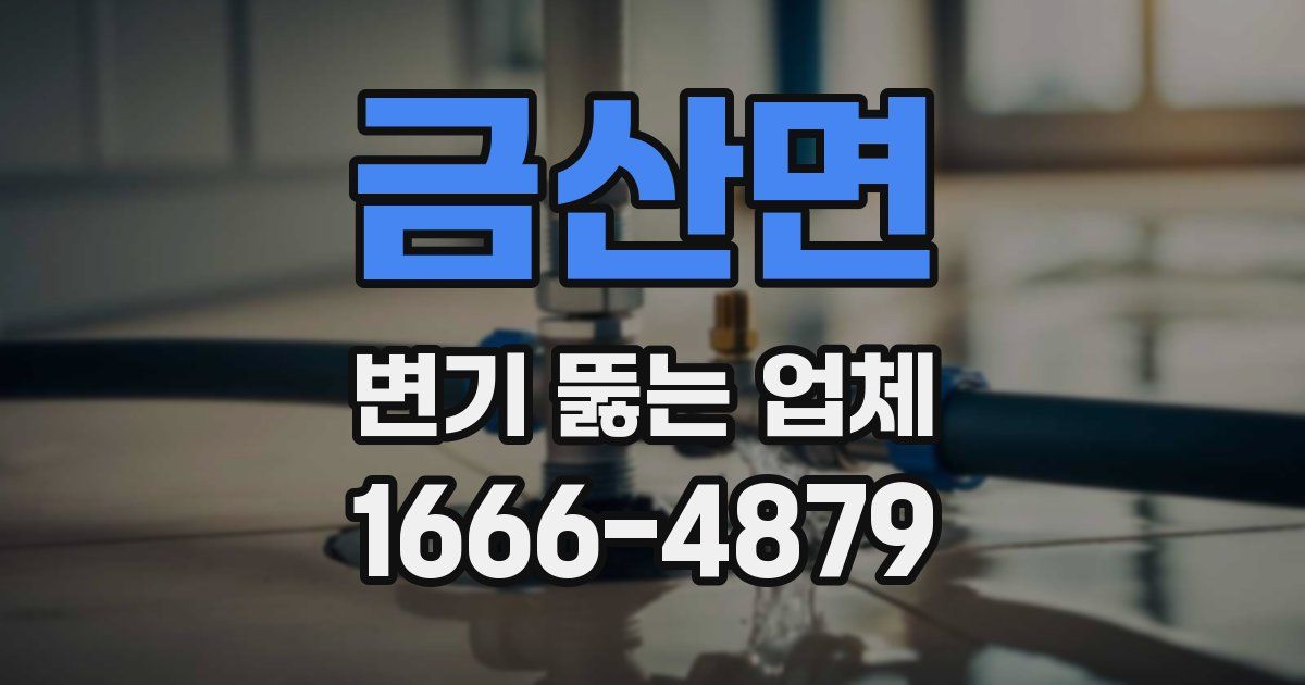 금산면 변기 뚫는 업체