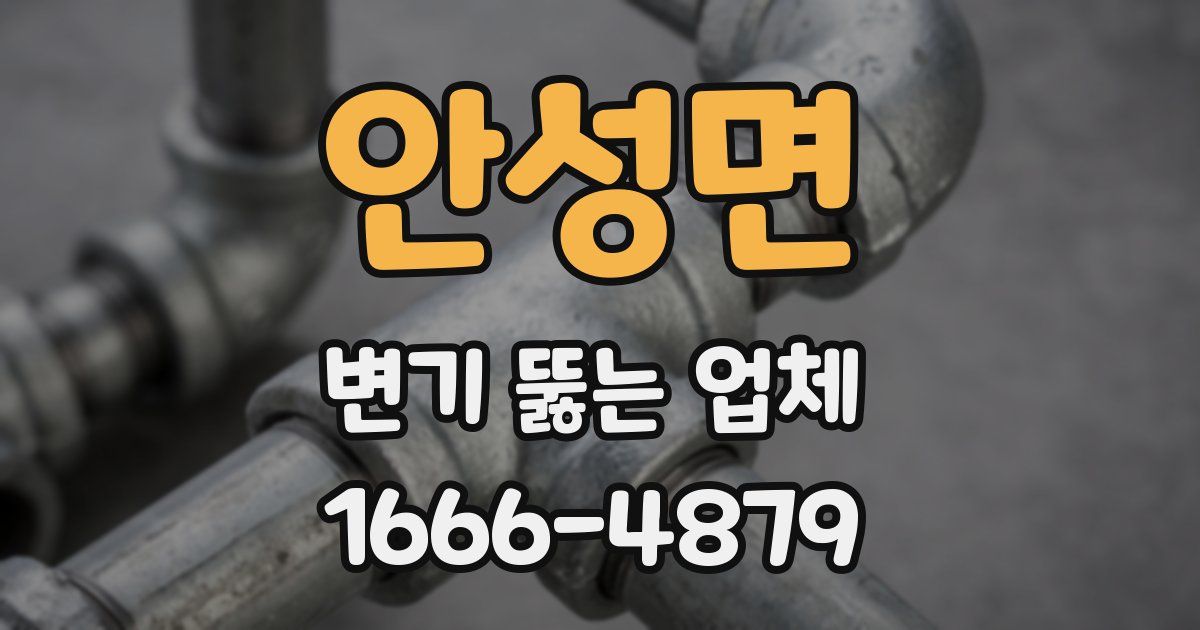 안성면 변기 뚫는 업체