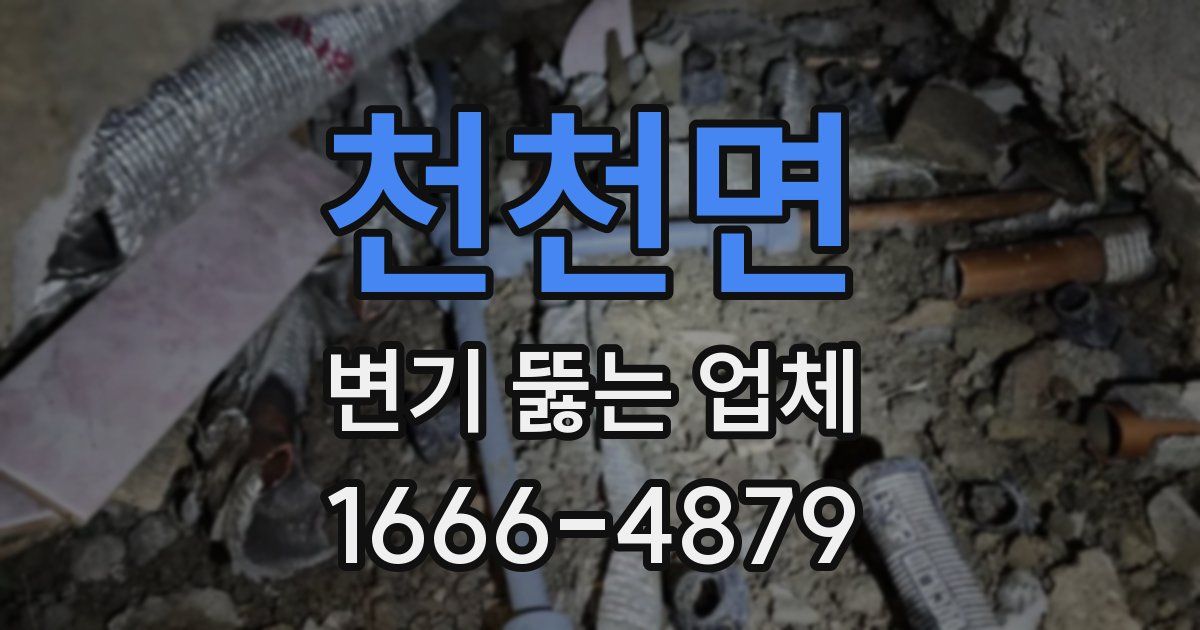 천천면 변기 뚫는 업체