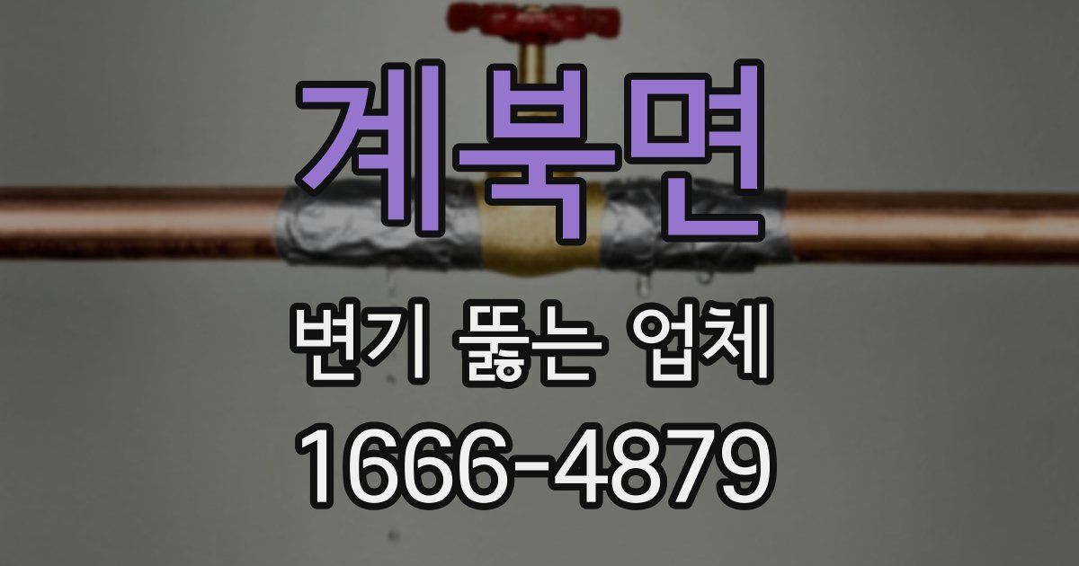 계북면 변기 뚫는 업체