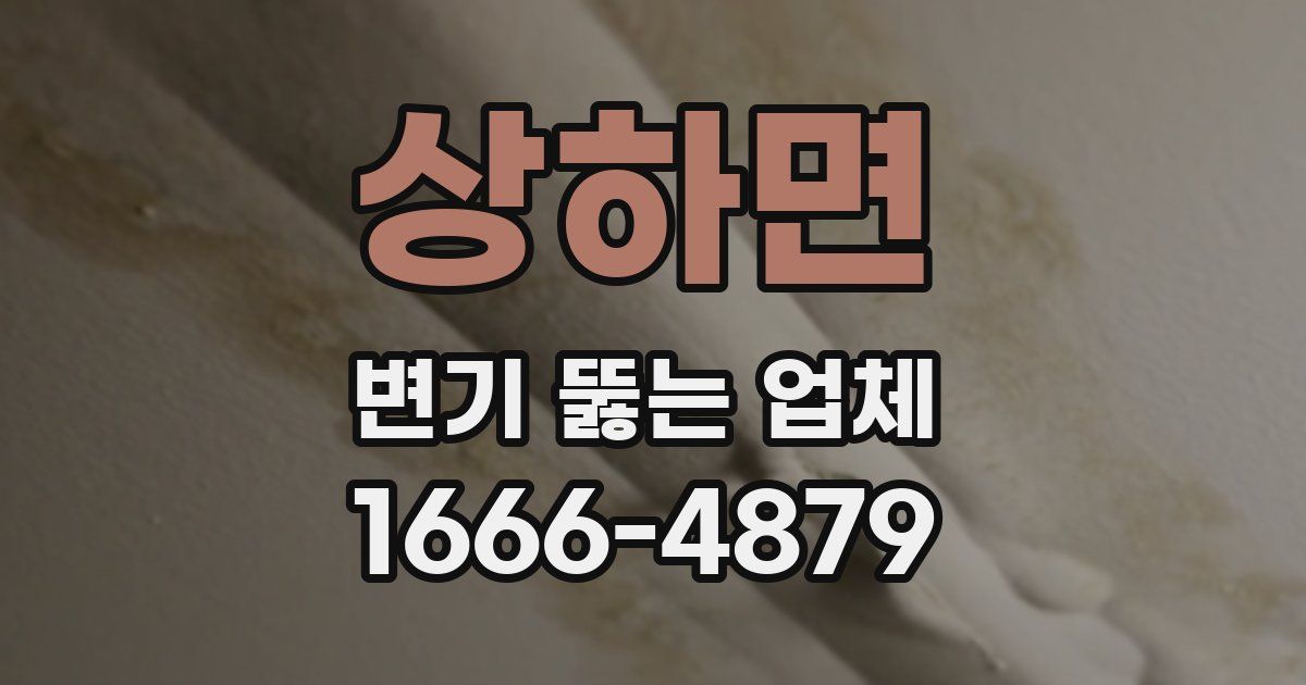 상하면 변기 뚫는 업체