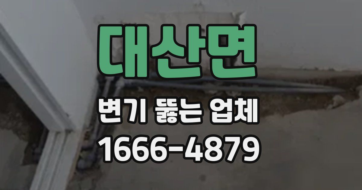 대산면 변기 뚫는 업체