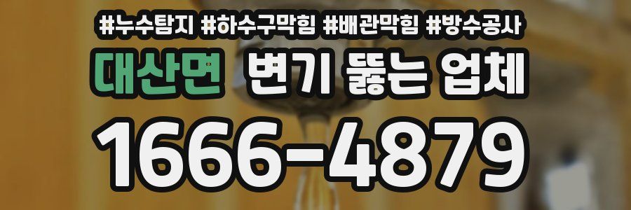 대산면 변기 뚫는 업체