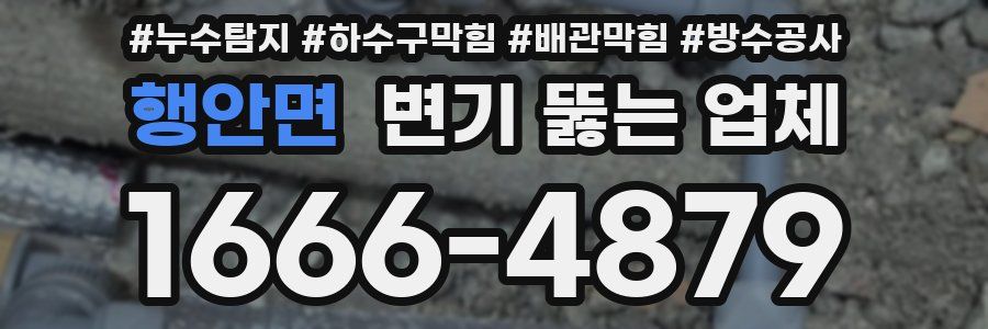 행안면 변기 뚫는 업체
