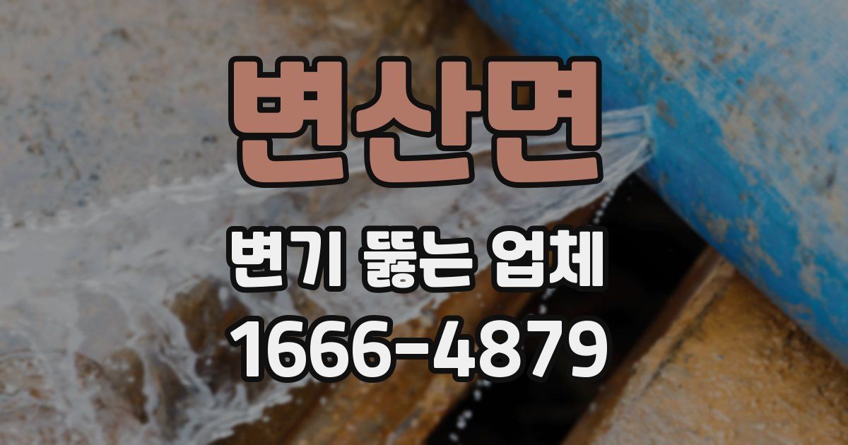 변산면 변기 뚫는 업체